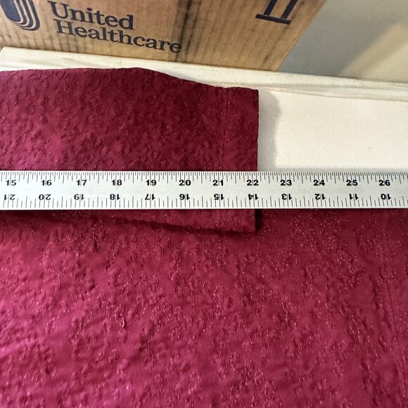 Womens Burgundy Cardigan By TY Wear Size 16W Button Front Embossed Texture - Picture 6 of 8